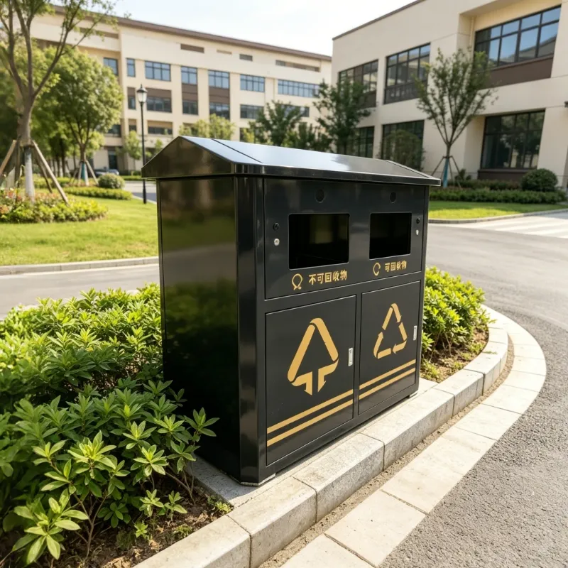smart trash bin with solar power generation